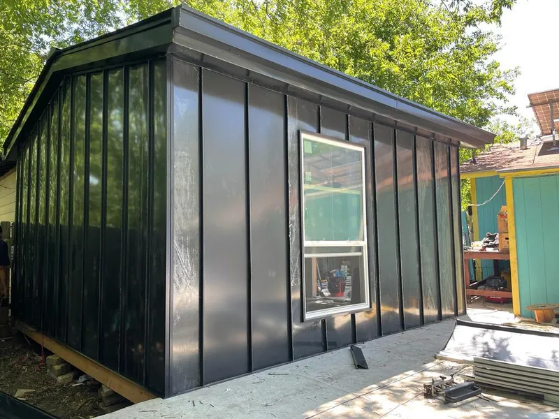 Black standing seam metal wall panels for Metal Roof Installation in Wildwood